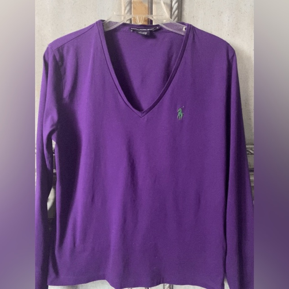Ralph Lauren Sport, Deep Purple, Light Weight, Long Sleeve Shirt